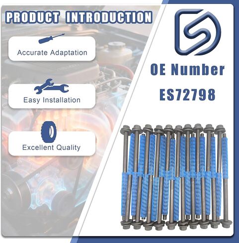 20 قطعة ES72798 مجموعة مسامير رأس أسطوانة المحرك متوافقة مع موديلات مختارة من Ford/Lincoln/Mercury (2005-2015) تحل محل ES71328 3L3Z6065AA 9R3Z6065A in Kuwait