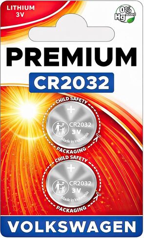 استبدال بطارية مفتاح فوب CR2032 لسيارة فولكس فاجن (جيتا تيجوان أطلس باسات جولف بيتل تاوس GTI ID4 CC طوارق روتان Eos أرنب أرتيون) مفتاح التحكم عن بعد in Kuwait