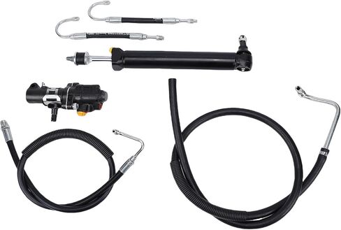 Naroote Power Steering Valve Cylinder Hose Kit, Includes Cylinders Valves Hoses Kit, Leakproof Design, Ideal for Chevy Full Size 1960-1964, Long Term Compatibility in Kuwait