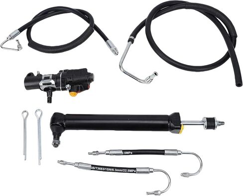 Naroote Power Steering Valve Cylinder Hose Kit, Includes Cylinders Valves Hoses Kit, Leakproof Design, Ideal for Chevy Full Size 1960-1964, Long Term Compatibility in Kuwait
