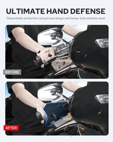 Benlari Motorcycle Handguards Large Area Black Hand Guards Coffin Cut Design Fit for Harley Touring models including Road Glide Street Glide Electra Glide Road King with Hydraulic Clutch 2014-2024 in Kuwait