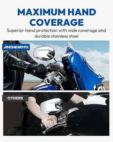Coffin Cut Handguards Gloss Black Hand Guards Fit for Harley Touring Street Glide Road King Electra Glide Bagger 2014-2023, Hydraulic Clutch Style-Large in Kuwait