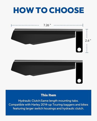 Coffin Cut Handguards Gloss Black Hand Guards Fit for Harley Touring Street Glide Road King Electra Glide Bagger 2014-2023, Hydraulic Clutch Style-Large in Kuwait