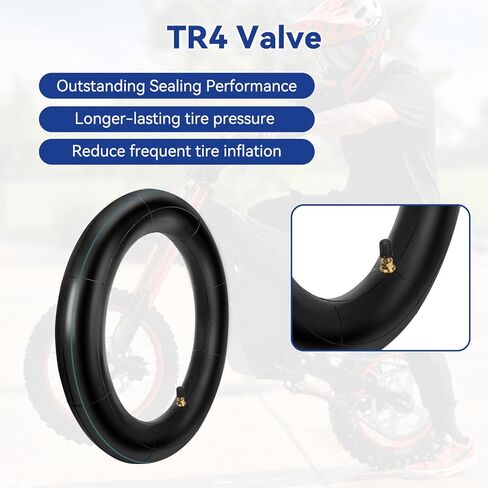 الأنبوب الداخلي الخلفي متوافق مع Tuttio Soleil01 الدراجة الترابية الكهربائية Yozma In10 Ebike، استبدال الأنبوب الداخلي شديد التحمل 12 بوصة 12 بوصة لدراجة Tutti Soleil 01 الكهربائية للدراجات النارية Tutto E Bike in Kuwait