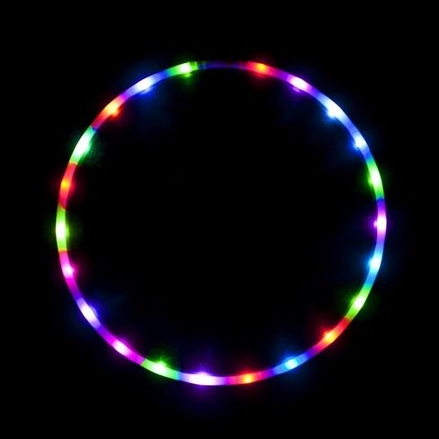 Light Up LED Hula Hoop Designed and Hand Crafted in Michigan with Beautiful Auto Strobing Rainbow Lights in Kuwait