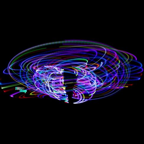 Light Up LED Hula Hoop Designed and Hand Crafted in Michigan with Beautiful Auto Strobing Rainbow Lights in Kuwait