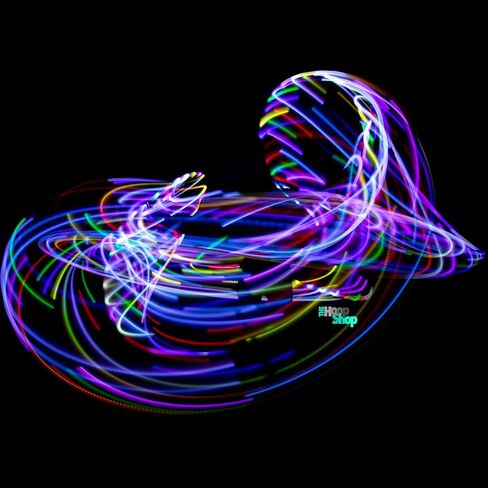 Light Up LED Hula Hoop Designed and Hand Crafted in Michigan with Beautiful Auto Strobing Rainbow Lights in Kuwait