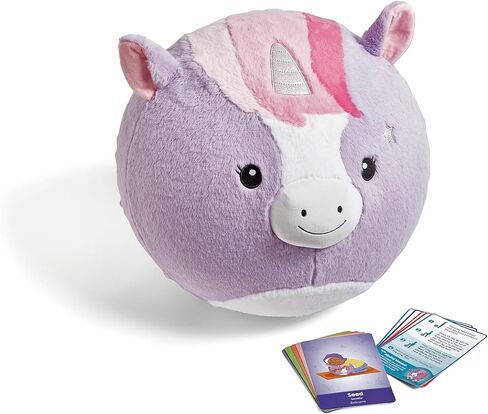 hand2mind Unicorn BubblePlush Yoga Ball Buddy، كرة اليوغا للأطفال، ركن مهدئ للعناصر، معدات تمارين الأطفال، ألعاب العلاج المهني، الألعاب الحسية، اللعب النشط للأعمار من 3 سنوات فما فوق in Kuwait
