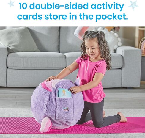 hand2mind Unicorn BubblePlush Yoga Ball Buddy، كرة اليوغا للأطفال، ركن مهدئ للعناصر، معدات تمارين الأطفال، ألعاب العلاج المهني، الألعاب الحسية، اللعب النشط للأعمار من 3 سنوات فما فوق in Kuwait