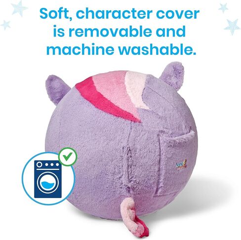 hand2mind Unicorn BubblePlush Yoga Ball Buddy، كرة اليوغا للأطفال، ركن مهدئ للعناصر، معدات تمارين الأطفال، ألعاب العلاج المهني، الألعاب الحسية، اللعب النشط للأعمار من 3 سنوات فما فوق in Kuwait