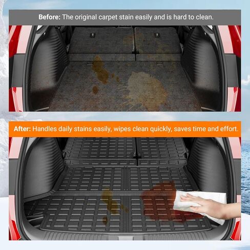 powoq Cargo Liner Compatible with 2023-2026 Honda HRV Car Trunk Mat TPE Backrest Mat Replacement for 2023-2026 Honda HRV Accessories (Rear Backrest Mat+Rear Trunk Mat) in Kuwait