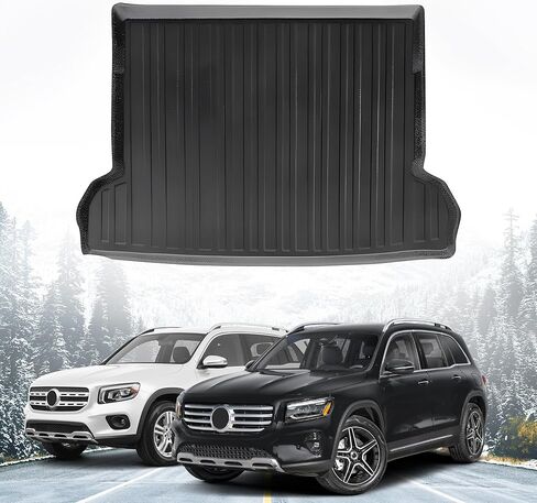 Premium Cargo Liner for Mercedes Benz GLB 250 Behind 2nd Row 2019-2025 - 100% Protection - Custom Fit Car Trunk Mat - All-Season Black Cargo Mat - 3D Shaped Laser Measured Trunk Liners in Kuwait