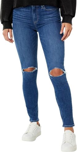 PAIGE Women's Hoxton Ankle high Rise Skinny in Radio Star Destructed, 29 in Saudi Arabia