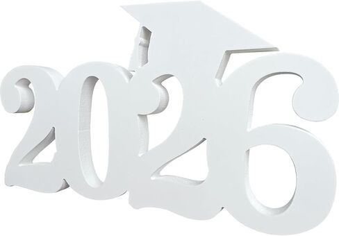 Graduation Decorations 2026 Wooden Table Decor,13x7inch Double Sided Hollowed-out Class of 2026 Black Graduation Centerpieces for Tables,Congrats Grad Party Decorations Indoor Outdoor in Kuwait