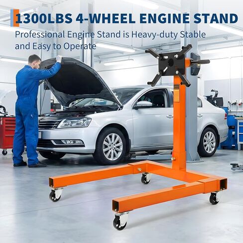 Garvee Engine Stand,1300 LBS Rotating Engine Motor Stand with 360-Degree Rotating Head,4 -Adjustable Arms & 4-Casters, for Vehicle Maintenance and Auto Repair in Kuwait