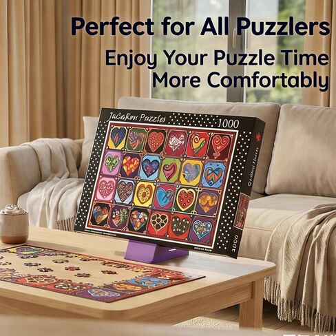 LXLO All-in-One Jigsaw Puzzle Box Stand and Puzzle Poster Holder Accessory for All Puzzle Lovers - Purple in Kuwait