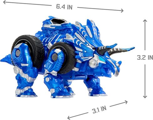 Evolver Cobalt Transforming Dinosaur to Vehicle Toy, 2-in-1 Dino Figure with Multi-Step Conversion, Kids, Boys, Girls, Ages 6+ in Kuwait