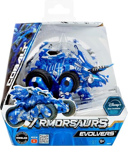 Evolver Cobalt Transforming Dinosaur to Vehicle Toy, 2-in-1 Dino Figure with Multi-Step Conversion, Kids, Boys, Girls, Ages 6+ in Kuwait