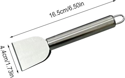 Silver Freezer Scraper, Ice Scraper for Freezer, Steel Shovel, Heavy Duty Kitchen Scraper, Stubborn Dirt Spatula for Range Hood Grease Grime, Oil Fume Removal, Multipurpose Cleaning, Cooking Utensils in Kuwait
