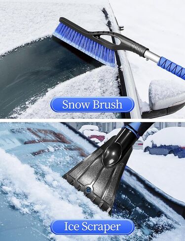 HEEYA 42.2 Inch Ice Scraper and Brush for Car, Snow Brush and Ice Scraper for Windshield Window, Car Snow Scraper with Foam Grip for SUV Truck Jeep Vehicle - Blue in Kuwait