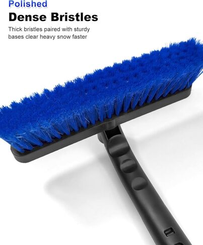 SEAAES 33 Inch Snow Brush and Ice Scraper for Car Windshield, Extendable Snow Scraper and Brush with Foam Grip for Truck SUV Vehicle Window - Blue in Kuwait