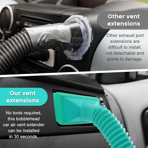 Jewel Cooler for Car Easy to use Car Air Conditioning Vent Extensions in Summer or Winter 12.6-33.66inch Extender Hose Cars Crotch Vent Extender Hose(green,SIZE:2.6ft) in Kuwait