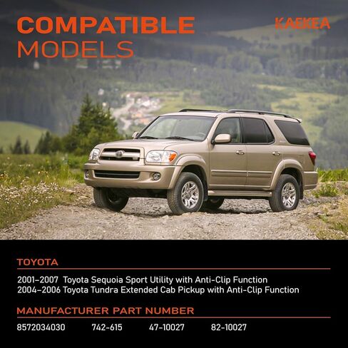 742-615 5 Pins Power Window Lift Motor Compatible with Toyota Sequoia Sport Utility 2001-2007, Tundra Extended Cab Pickup 2004-2006 with Anti-Clip Function Replace 47-10027 8572034030 82-10027 in Kuwait