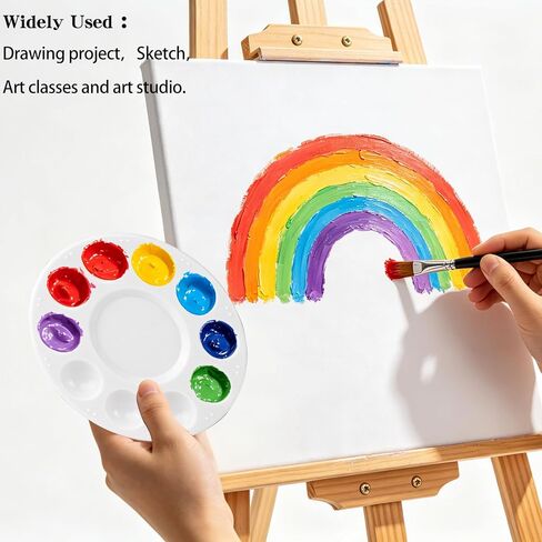 8 قطع من لوحات درج الطلاء، منصات طلاء بلاستيكية مع 11 بئرًا، صينية رسم لوحة ألوان مائية لحفلات الرسم، الأعمال اليدوية، الرسم الفني، طلاء الألوان المائية الزيتية in Kuwait