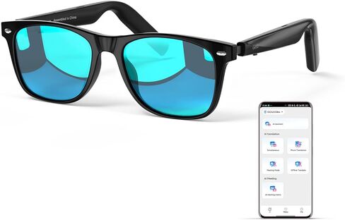 Wireless Bluetooth Glasses for Men and Women,Smart Glasses Open Ear Voice Control and Calling with Speakers,Bluetooth Glasses for Indoor Outdoor UV Protection Waterproof in Kuwait