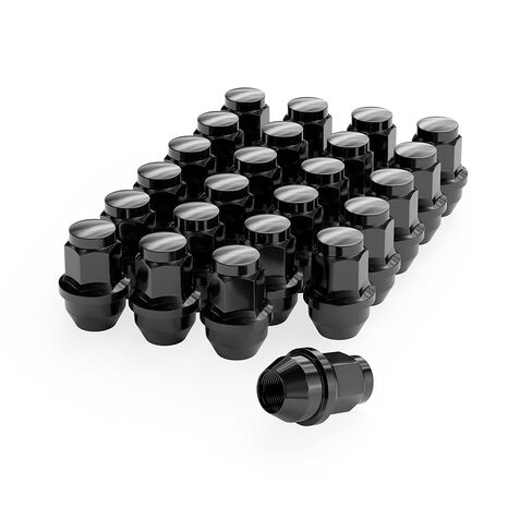 24pcs Richeer 24pcs M14x1.5 العروة المكسرات لF150 قطعة واحدة سوداء OEM تصميم نمط كبير استبدال مقعد الجوزة ل2015-2025 F150 إكسبيديشن نافيجيتور مصنع عجلات OE ACPZ1012B 611008 in Kuwait