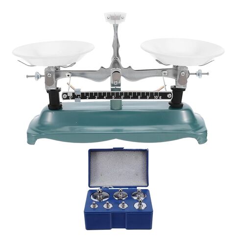 Didiseaon Mechanical Balance Scale with 500g Capacity and 0.5g Graduation Double Pan Tray for Laboratory Physics Teaching and Chemistry Experiments with Calibration Weights in Kuwait
