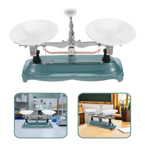 Didiseaon Mechanical Balance Scale with 500g Capacity and 0.5g Graduation Double Pan Tray for Laboratory Physics Teaching and Chemistry Experiments with Calibration Weights in Kuwait