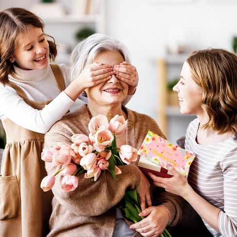 مظاريف نقود عيد الأم للهدايا النقدية، حامل نقود DIY مع 6 فتحات، مظاريف نقود وردية زهرية مفاجأة هدايا عيد الأم السعيدة للأم والجدة والزوجة الأم في القانون in Kuwait