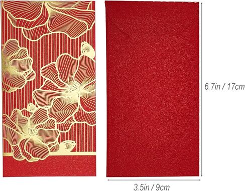 30 PCS Chinese New Year Red Envelopes, 3.5 x 6.7 Inch Money Envelopes for Lunar New Year, Weddings, Birthdays, Traditional Hong Bao with 6 Designs in Kuwait