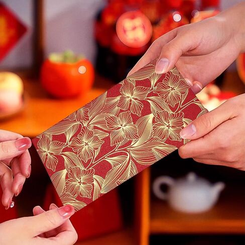 30 PCS Chinese New Year Red Envelopes, 3.5 x 6.7 Inch Money Envelopes for Lunar New Year, Weddings, Birthdays, Traditional Hong Bao with 6 Designs in Kuwait
