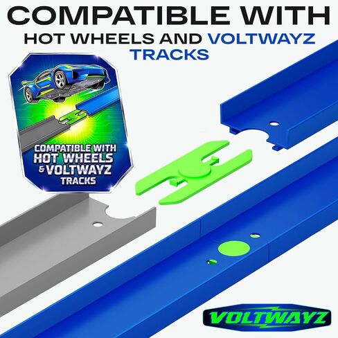 Straight Track Pieces Compatible with Hot Wheels – 24-Piece Extension Pack for 1:64 Scale Racing (20 Feet Total) – Blue Straight Tracks & Connectors in Kuwait