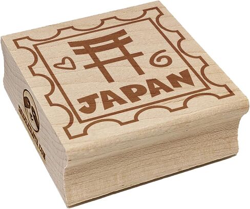 Japan Passport Travel Square Rubber Stamp for Stamping Crafting - 1.25in Small in Kuwait