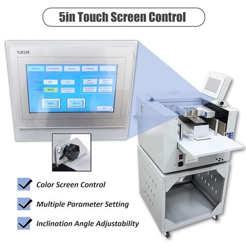 INTSUPERMAI 13in/330mm Fully Automatic Creasing Perforating Machine Auto Digital Creasing Perforator with Touch Control 3 Tool Sets 110V Electric Perforating Machine for Paper Sheets in Kuwait