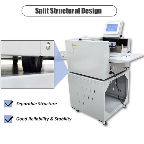 INTSUPERMAI 13in/330mm Fully Automatic Creasing Perforating Machine Auto Digital Creasing Perforator with Touch Control 3 Tool Sets 110V Electric Perforating Machine for Paper Sheets in Kuwait