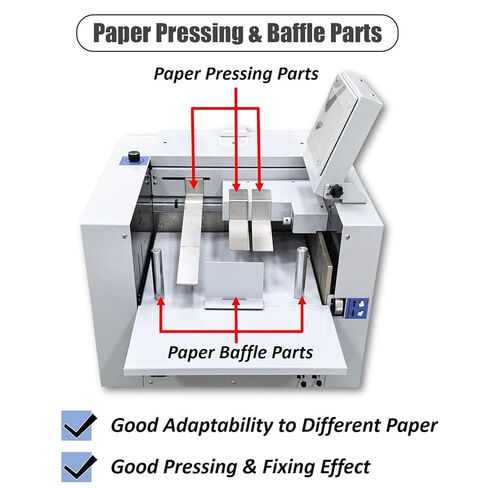 INTSUPERMAI 13in/330mm Fully Automatic Creasing Perforating Machine Auto Digital Creasing Perforator with Touch Control 3 Tool Sets 110V Electric Perforating Machine for Paper Sheets in Kuwait