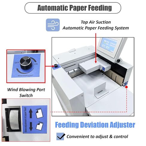 INTSUPERMAI 13in/330mm Fully Automatic Creasing Perforating Machine Auto Digital Creasing Perforator with Touch Control 3 Tool Sets 110V Electric Perforating Machine for Paper Sheets in Kuwait
