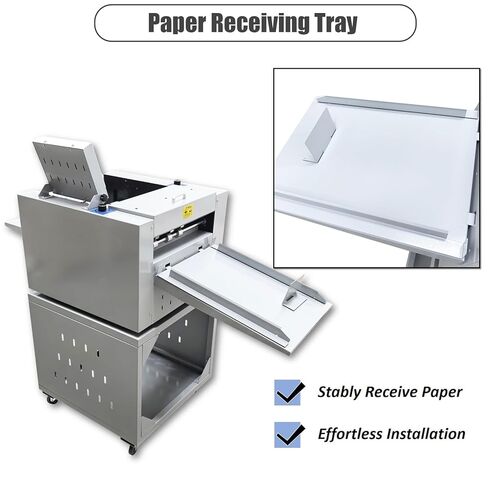 INTSUPERMAI 13in/330mm Fully Automatic Creasing Perforating Machine Auto Digital Creasing Perforator with Touch Control 3 Tool Sets 110V Electric Perforating Machine for Paper Sheets in Kuwait