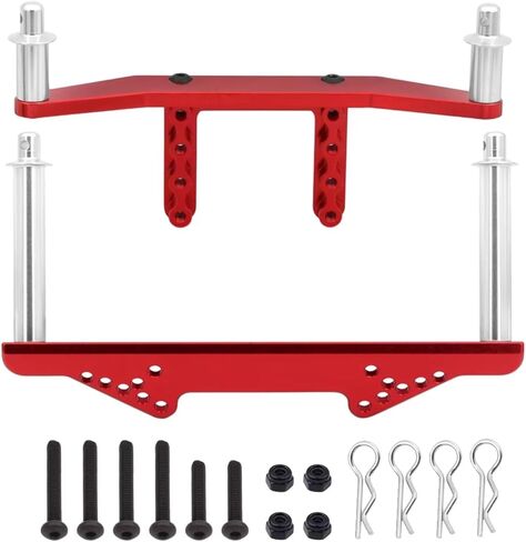 ملحقات Rc لـ Traxxas for Slash 2WD لـ Rustler for Stampede لـ VXL 1/10 مجموعة حوامل الجسم الأمامية والخلفية المعدنية مع أعمدة ترقية أجزاء السيارة RC (أزرق) in Kuwait