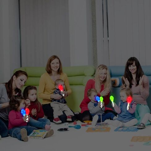 ArtCreativity Light-Up Color Changing Maracas، حزمة من 3، هزازات يدوية للموسيقى LED الوامضة، صانعات ضوضاء ممتعة ولعبة الآلات الموسيقية، هدايا حفلات أعياد الميلاد، حشوات حقائب الهدايا للأطفال in Kuwait