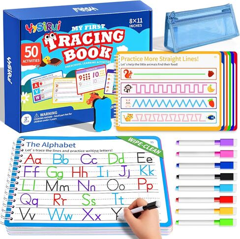 Preschool Learning Activities, Tracing Books for Kids Ages 3-5, Toddler Handwriting Practice Busy Book, ABC Alphabet Letter Number Tracing, Pre-K Kindergarten Workbook Activity Book for 3 4 5 Year Old in Kuwait