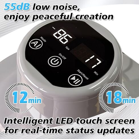Resin Bubble Remover Vacuum Chamber, 96kPa High Pressure Epoxy Resin Bubble Remover Machine, 99% Bubble Removal for Epoxy Resin Casting, Silicone Molds & Jewelry Making in Kuwait