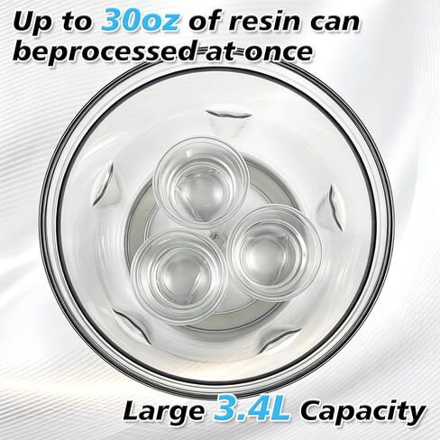 Resin Bubble Remover Vacuum Chamber, 96kPa High Pressure Epoxy Resin Bubble Remover Machine, 99% Bubble Removal for Epoxy Resin Casting, Silicone Molds & Jewelry Making in Kuwait