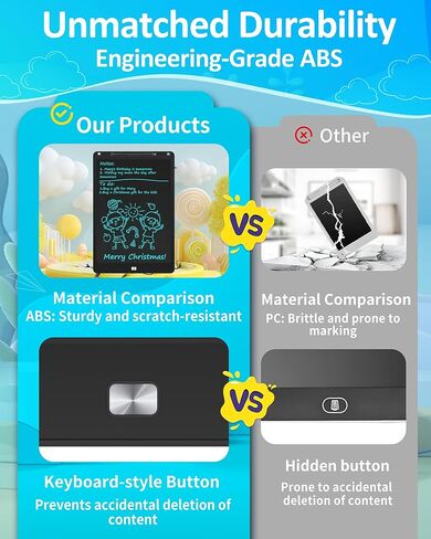 Magnetic LCD Writing Tablet for Fridge,16 Inch Large Drawing Tablet, Drawing Pads for Kids, Reusable Whiteboard for Fridge, Reusable Writing Board for to-Do Lists and Family Messages (Black) in Kuwait