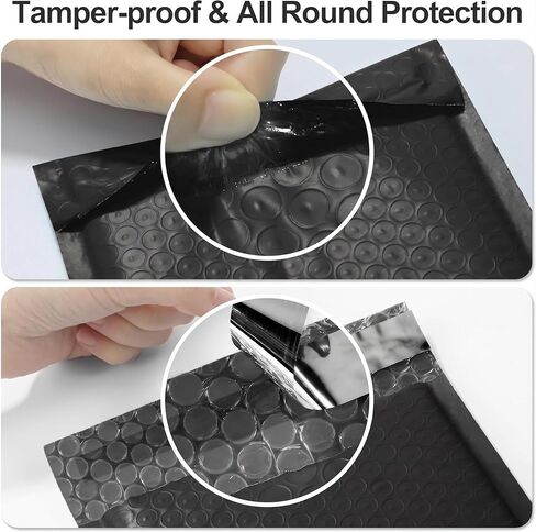 Bubble Mailers 8.5x12"Black 25 Pack Usable Size 8.5x11"Opaque Padded Envelopes Medium Mailing Envelopes for Small Business Mailing Books Makeup Suppliers in Kuwait