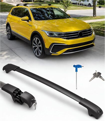 for Volkswagen Tiguan Roof Rack Cross Bars 2018-2026 & VW Taos 2022-2026, Lockable 300 lbs Aluminum Roof Rails Crossbars Rooftop Cargo Bar, Not for Tiguan Limited in Kuwait